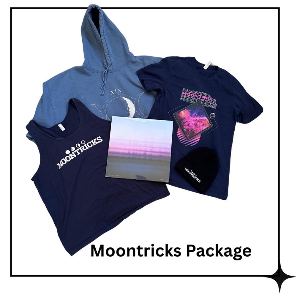 Moontricks First LP in package w/ well worn merch